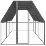 Outdoor Chicken Cage 2x6x2 m Galvanised Steel Image 2