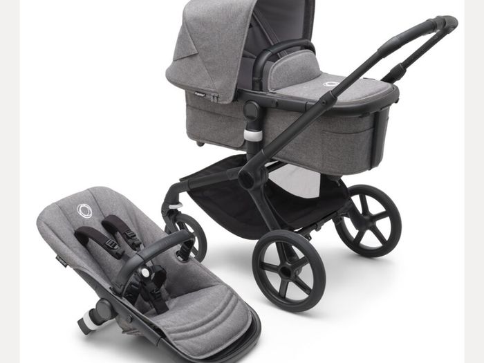 Bugaboo Fox Grey Melange & pink