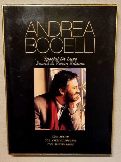 Andrea Bocelli Special De Luxe Sound & Vision Edition CD/DVD Set (2 CD + 1 DVD Discs), as new.