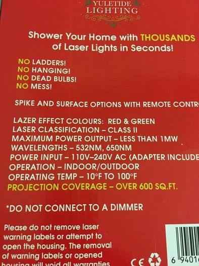 Christmas Laser Lights with Remote Control