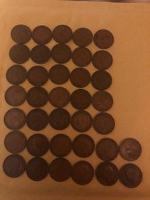 George VI half penny  x 36 Pictures