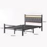 Double Bed Frame with Storage Headboard USB Charging Station Image 2