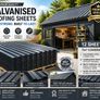 12 x Trapezoidal Sheet 129 cm x 45 cm Roof sheets galvanised Image 5