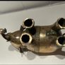 Antique 19th Century Indian Brass Elephant Dhokra Lost Wax Temple Toy Image 6