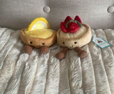 New JELLYCAT Collette Tarte Au Citron or  Fleurette Tarte Aux Fraises