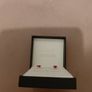 Silver stamped 925 pink gem stud earrings Image 3