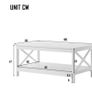 BRAND NEW Coffee Table Living Room Modern X Design Wood End Table with Storage Rack Image 4