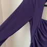OSSIE CLARK Fabulous Purple Ruched Bodycon Dress Size 8! Image 4