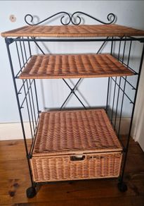 TV table with drawer, castor wheels