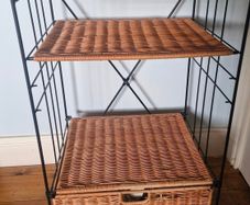 TV table with drawer, castor wheels