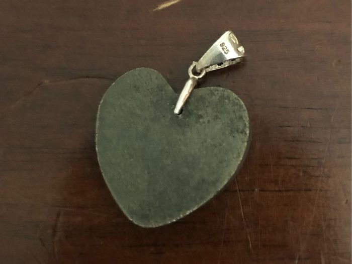 Sterling Silver Titanium Druzy Heart Pendant