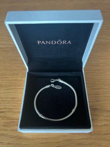 Pandora Moments 925 Sterling Silver Snake Charm Bracelet