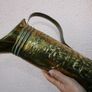 Vintage Embossed Brass Vase Pitcher, Embossed Belgium Brass Vase Jug 13,3" Image 7