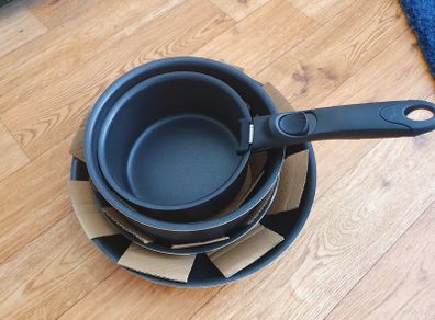 Kirkton House Nestable Pan Set - New, Unused, Detachable Handle
