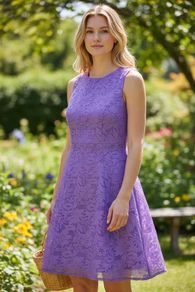 Purple Tilly Lace Dress Size 16
