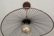 Adjustable Copper or Bronze Cage Ceiling Light 44cm