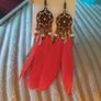 red feather dream catcher earrings Image 2
