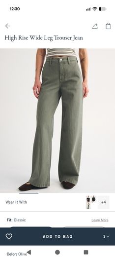 abercrombie olive jeans