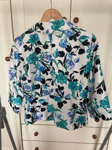 Isabella amazing women's blazer white with flowers size 12 Uk