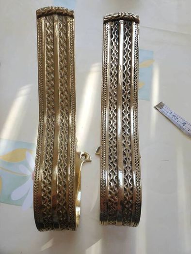 Vintage Brass Curtain Holdbacks