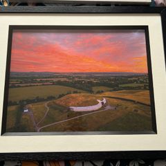 Newgrange Sunrise 16x20" framed print BLACK