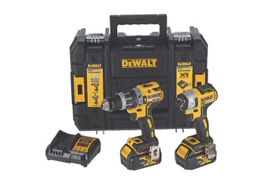 DeWalt DCK266M2T 18v XR Brushless Twin Pack DCD796 Combi Drill & DCF887 Impact Driver 2 x 4.0Ah Batteries