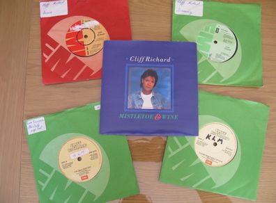 Cliff Richard x5 7inch singles