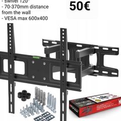 Tv Wall Mount Bracket Tilt Swivel 30-70"