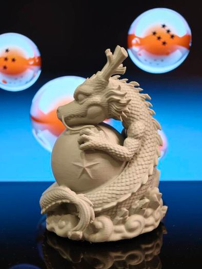 3D Printed Shenron & Dragon Ball Figurine