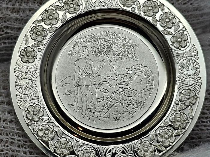 Interesting Minature Silver Plate