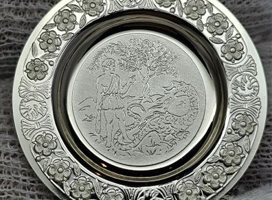Interesting Minature Silver Plate