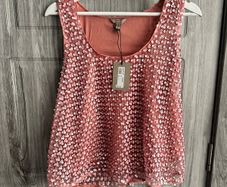 BNWT River Island Pink Sequins Top - UK 16
