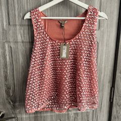 BNWT River Island Pink Sequins Top - UK 16