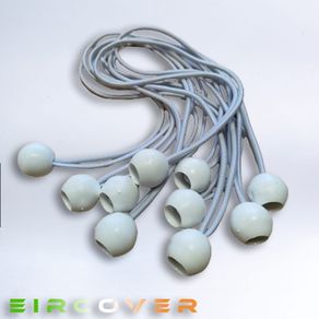 Large white bungee ball ties, 30cm ( 10 pk )