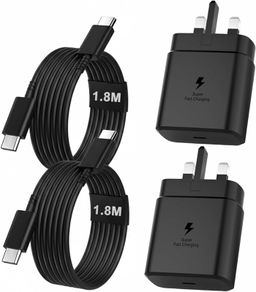 45W USB-C Super Fast Charger for Samsung Galaxy, 2Pack Type C Fast Charging Block & 1.8m USBC Android Phone Cable for Galaxy S25 Ultra/S25 S24 S23 S22 S21 S20 S10 Ultra/Plus,Galaxy Tab S9 S8