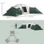 6-9 Man Tent with Bedrooms and Living Room, Accessories Included Image 4