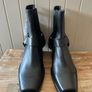 women ankle boots Massimo Dutti Women's Leather Ankle Boots with buckle detail new size 5 Image 2