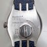 Swatch Irony Stainless Steel Quartz Watch Blue Leather Strap Date 46mm Image 9