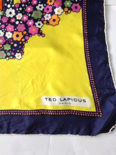 Vintage Ted Lapidus Paris scarf. 100% silk