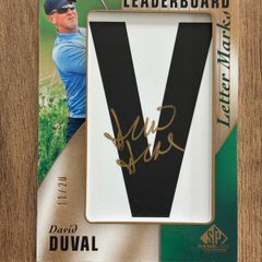 2021 SP Game Used Leaderboard Letter Marks 11/20 David Duval #LM-DD Auto