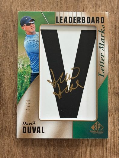 2021 SP Game Used Leaderboard Letter Marks 11/20 David Duval #LM-DD Auto