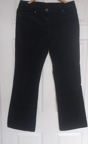 M & S Black suede trousers UK 12