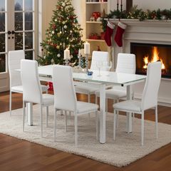 Festive Offer: Glass Dining Table Set for 6