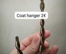 Decorative brass effect wall hook