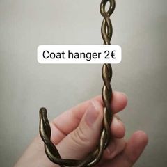Decorative brass effect wall hook