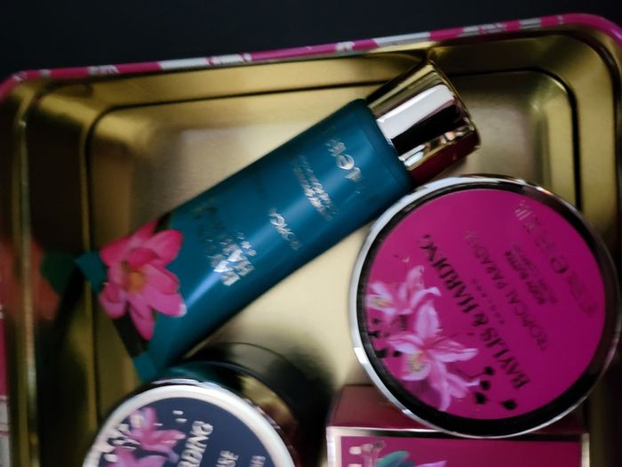 BAYLIS & HARDING Cosmetics set in a tin NEW Tropical Paradise