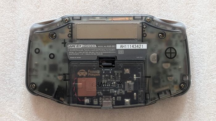 Nintendo Gameboy Advance - IPS Screen - Li-Ion Battery - AGB-001 - Clear Black