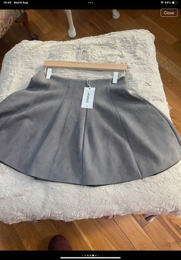 skirt grey suede effect skirt my Haily band size small 10/12