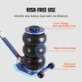 Air Jack, 3 Ton/3000 kg Triple Bag Air Jack, Airbag Jack with Six Steel Pipes, Lift up to 44.9cm, 3-5 s Fast Lifting Pneumatic Jack, with Adjustable Long Handles for Cars, Garages, Repair (Blue Image 3