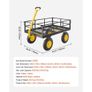 Steel Garden Cart 1200lb Capacity Heavy Duty Yard Wagon Cart 13in Tires Image 2